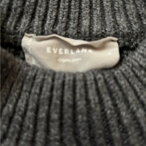 Everlane Dark Charcoal Ribbed Turtleneck Sweater - Picture 4 of 8